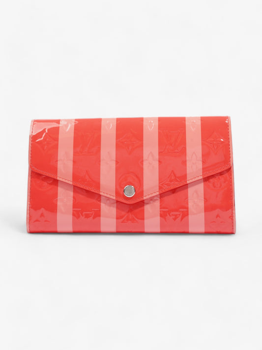 Louis Vuitton Sarah Patent Red Pink Leather Wallet Case