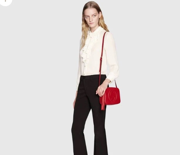 Gucci PEBBLED SOHO DISCO Calfskin Small Travel Bag