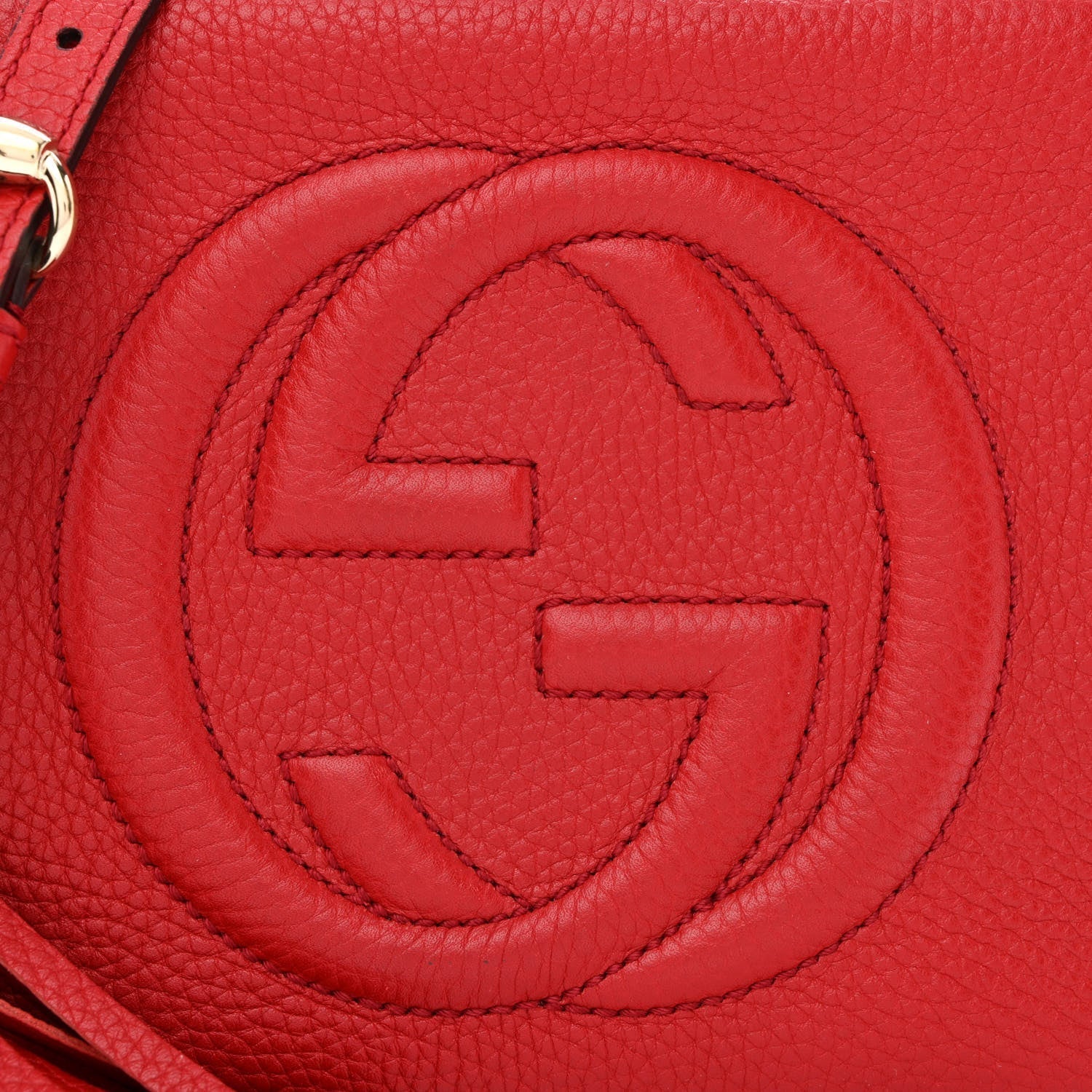 Gucci PEBBLED SOHO DISCO Calfskin Small Travel Bag