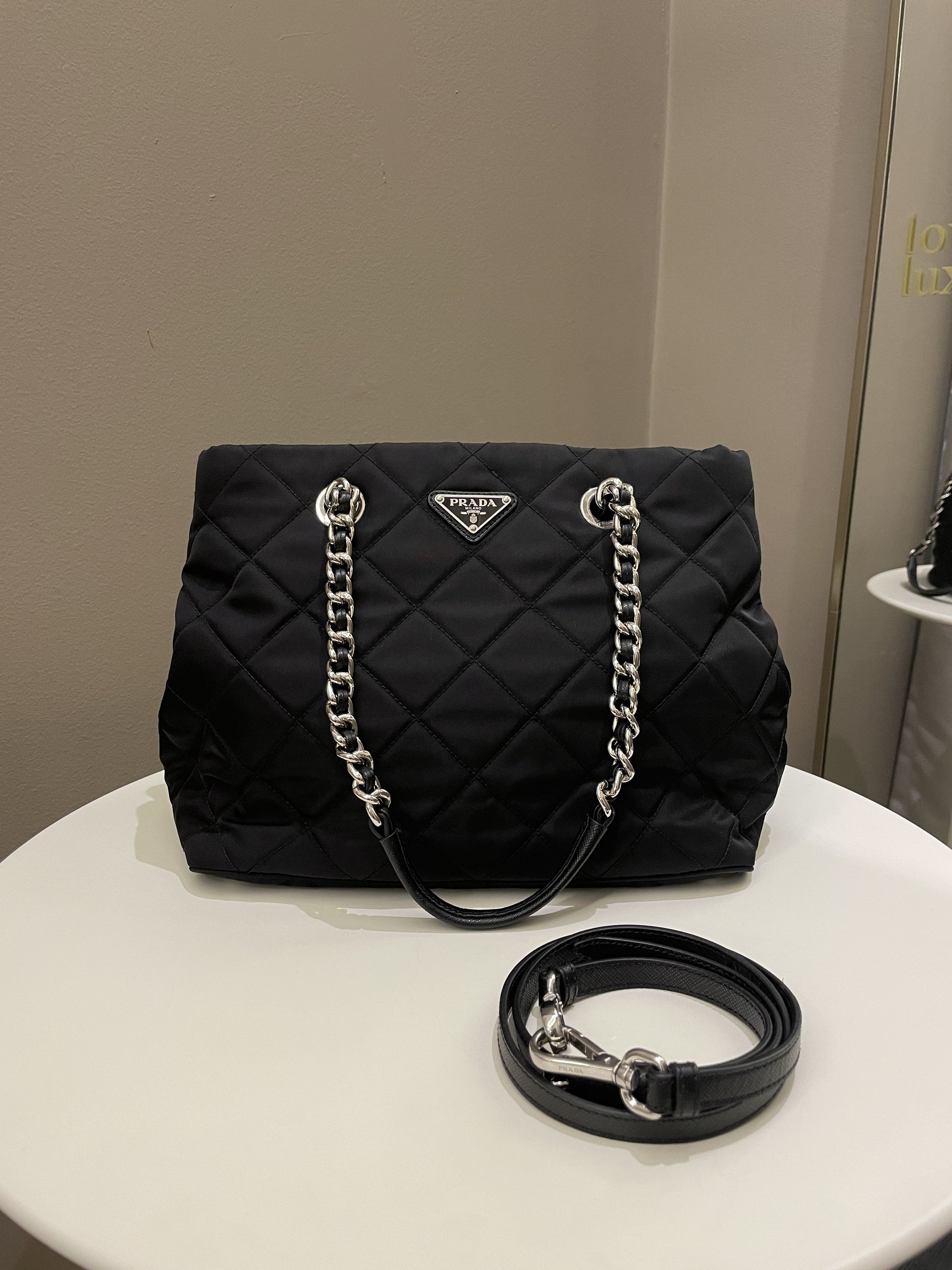 Prada Tessuto Crossbody Bag Nylon Black