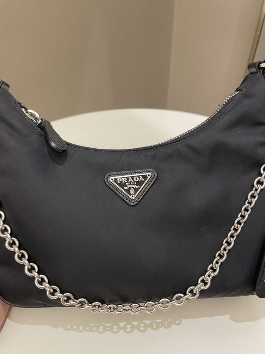 Prada Re Edition Re Bag Nylon Black Travel Bag