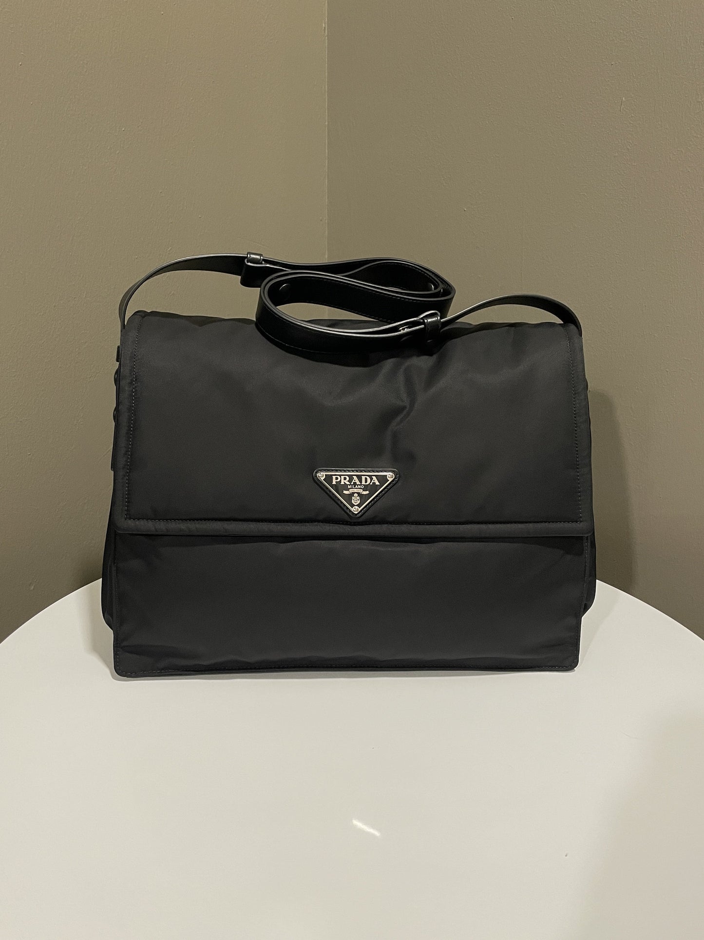 Prada Padded Pattina Bag Nylon Black Travel Bag