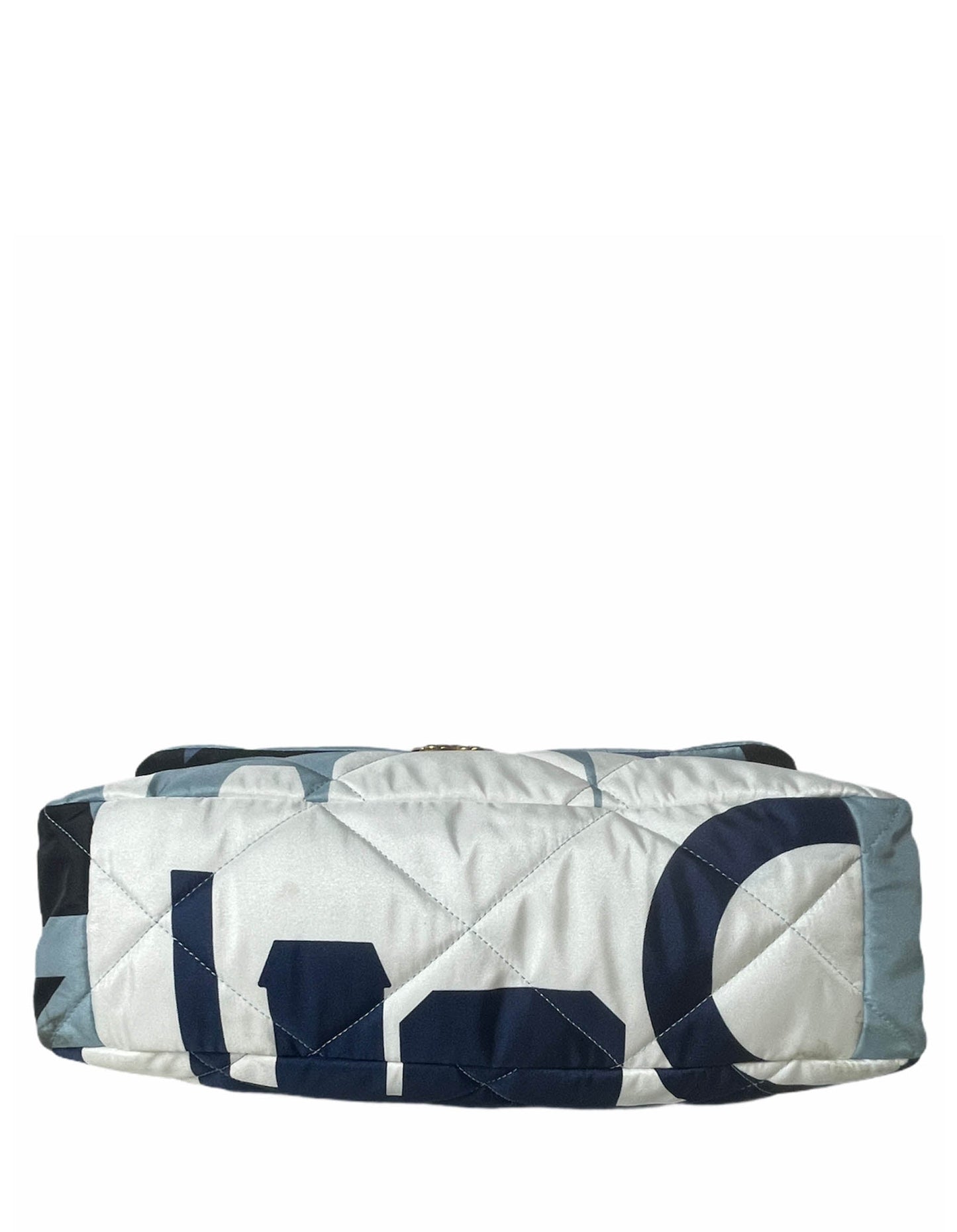 Chanel Blue/White/Black Maxi Scarf 19 Flap Bag