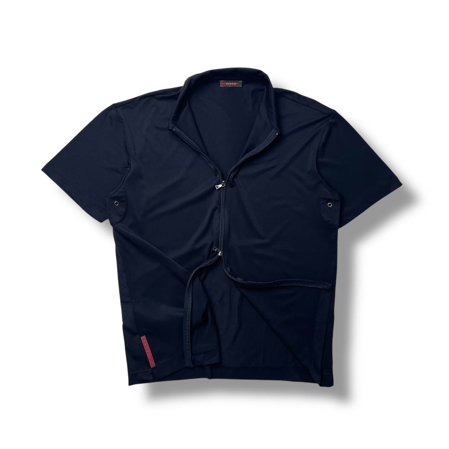 Prada Handbag Sport Full Technical Short Sleeve Polo Shirt Zip