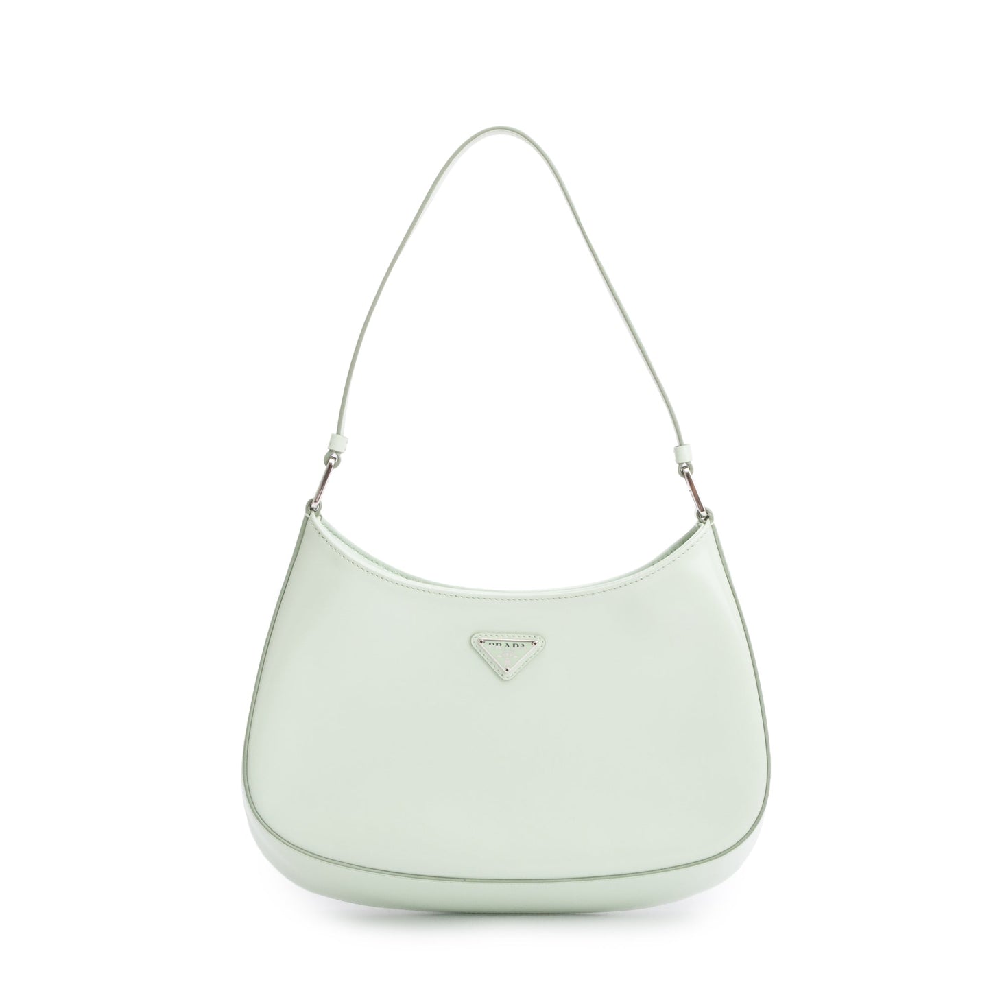 Prada Aqua Spazzolato Cleo Bag Leather Travel Bag