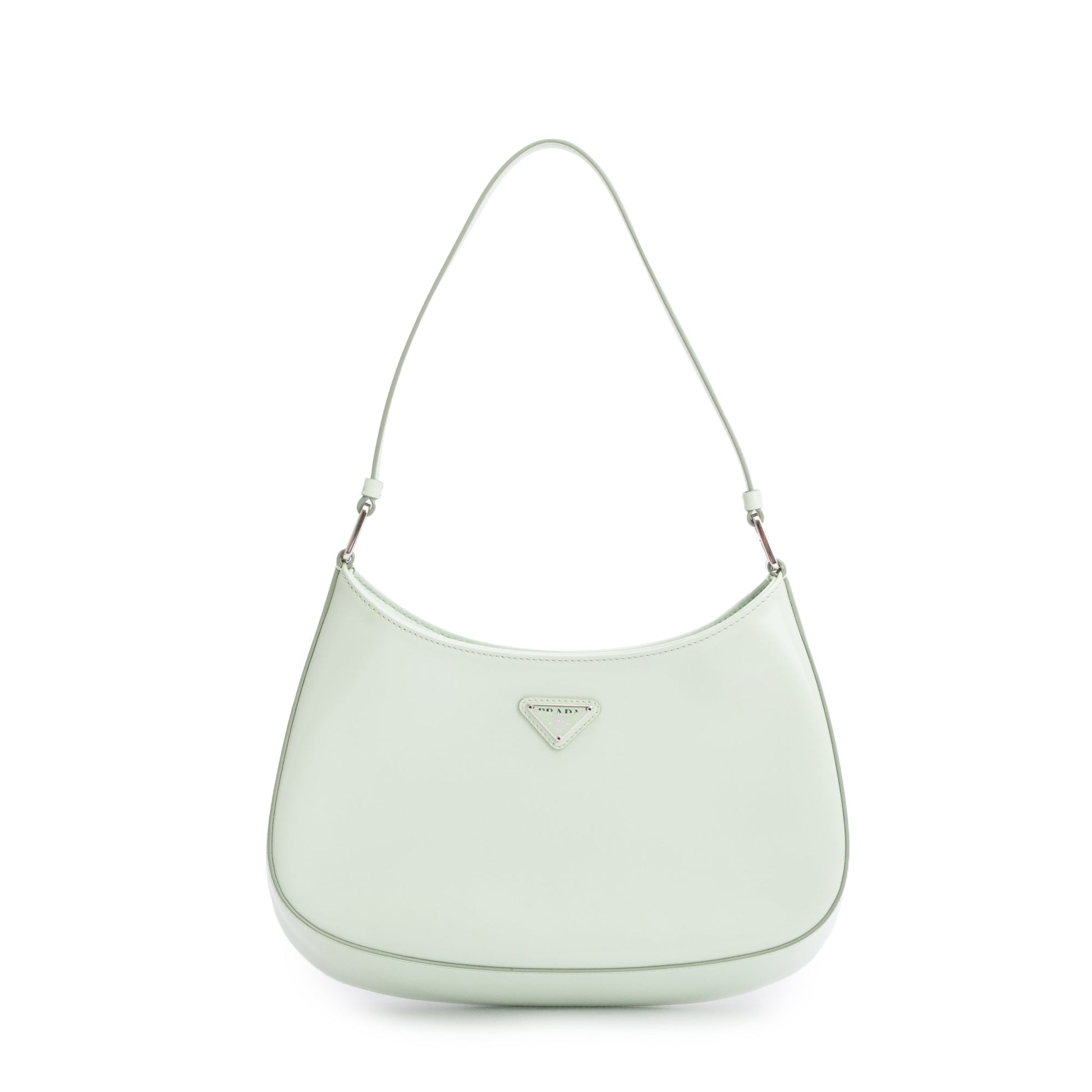 Prada Aqua Spazzolato Cleo Bag Leather Travel Bag