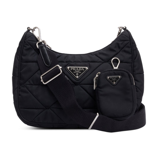 Prada Padded Re Shoulder Bag Nylon Black
