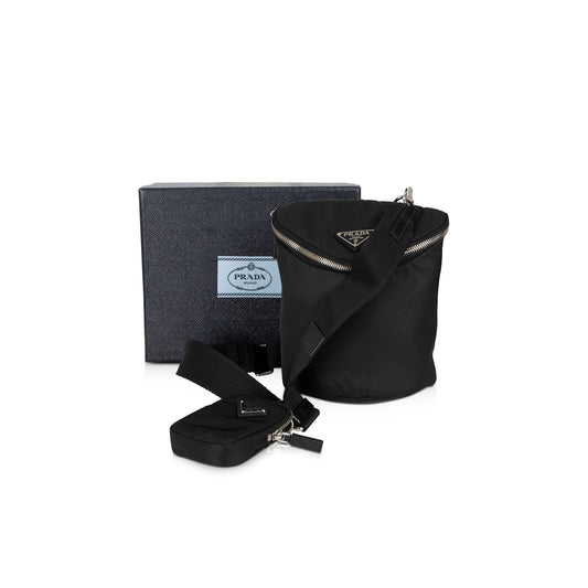 Prada Re And Shoulder Bag Leather Nylon