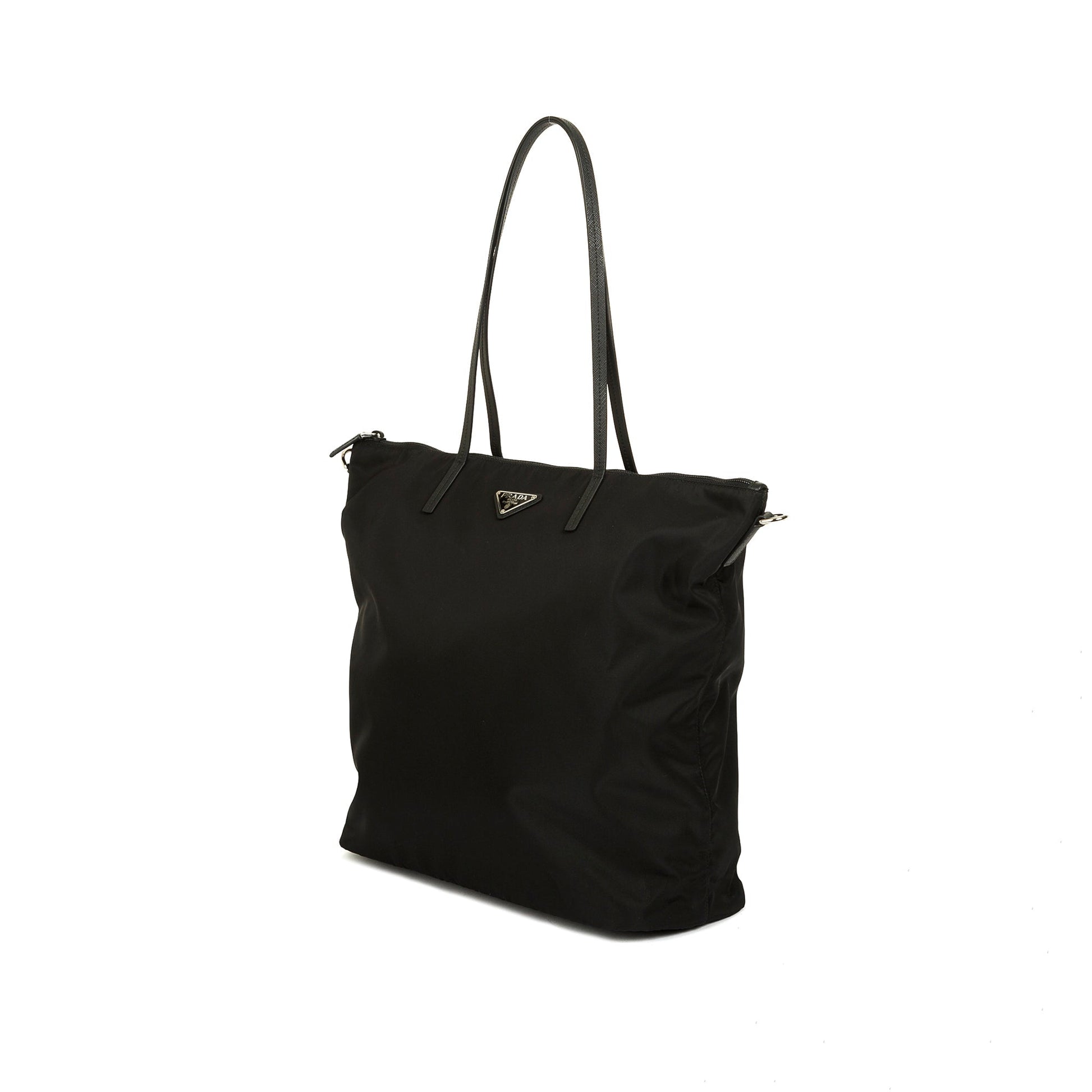 Prada Re And Saffiano Tote Handbag Leather Nylon Tote Bag