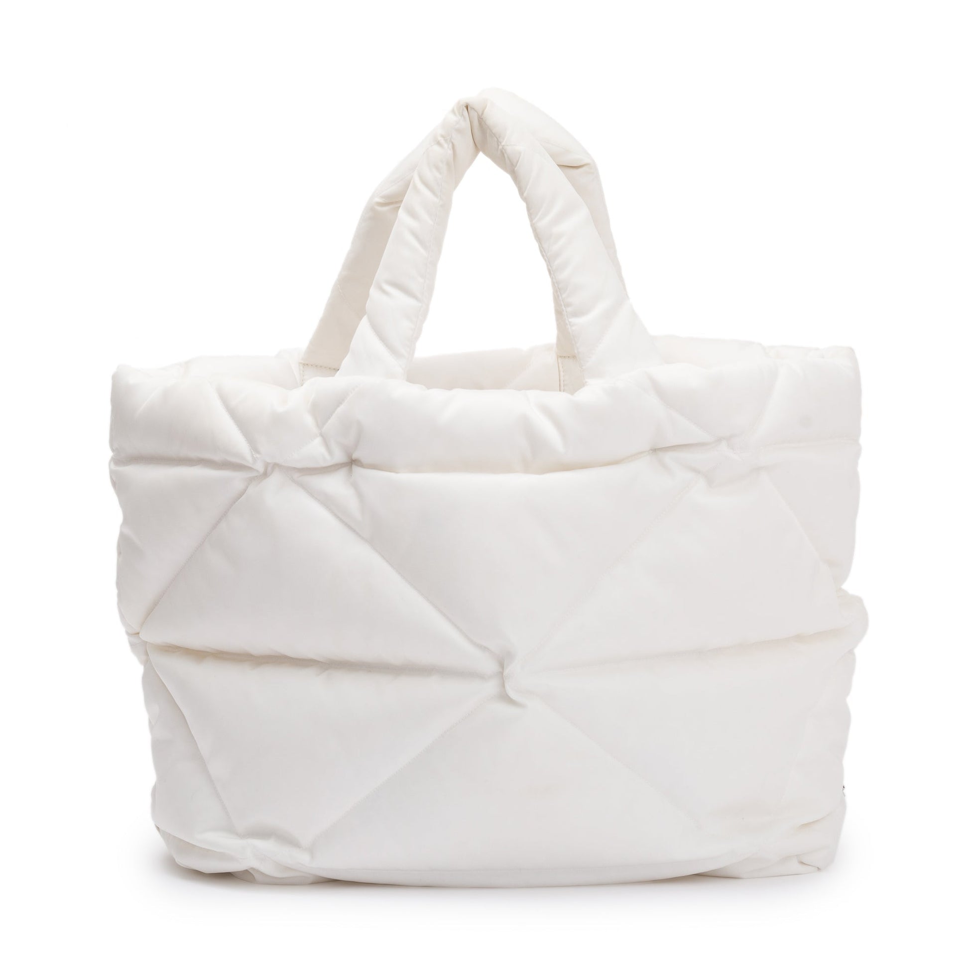 Prada Re Padded Nappa Tote Handbag Nylon White Tote Bag