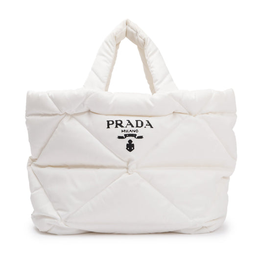 Prada Re Padded Nappa Tote Handbag Nylon White Tote Bag