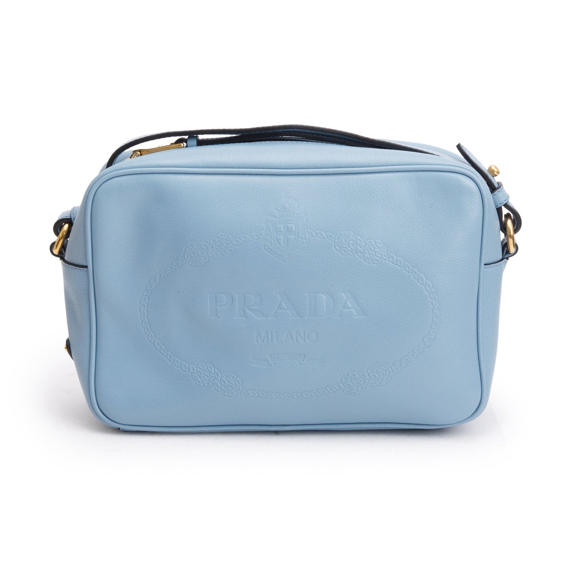 Prada Astrale Glace Calf Camera Crossbody Bag Leather Logo