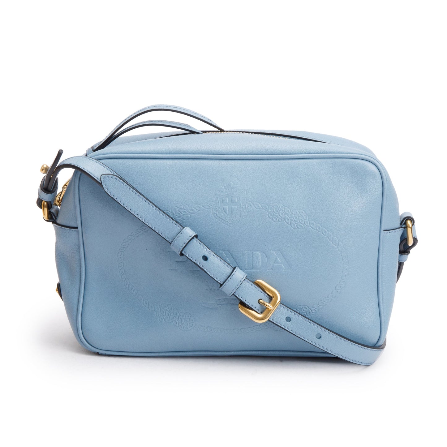 Prada Astrale Glace Calf Camera Crossbody Bag Leather Logo