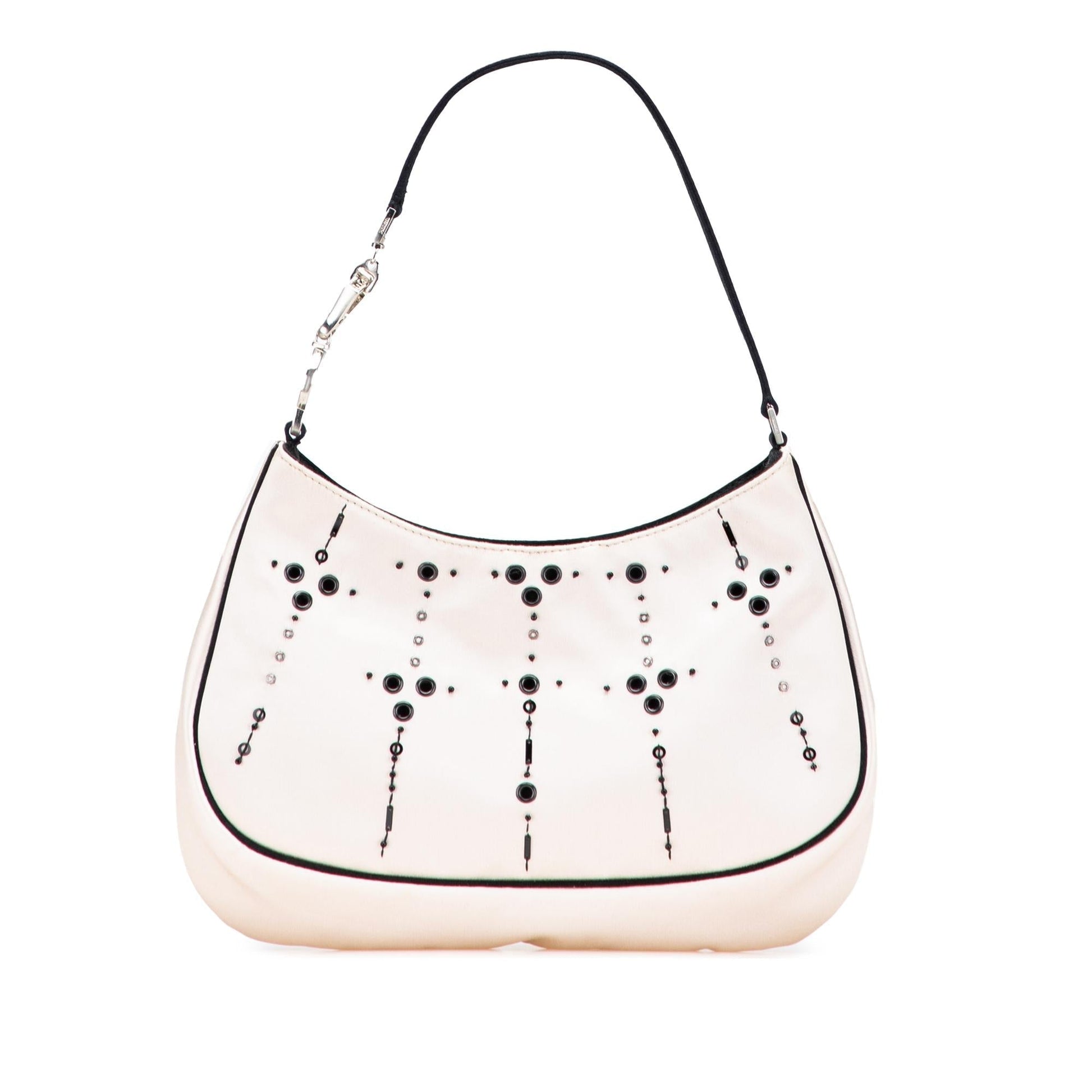 Prada Beaded Cleo Shoulder Bag Satin