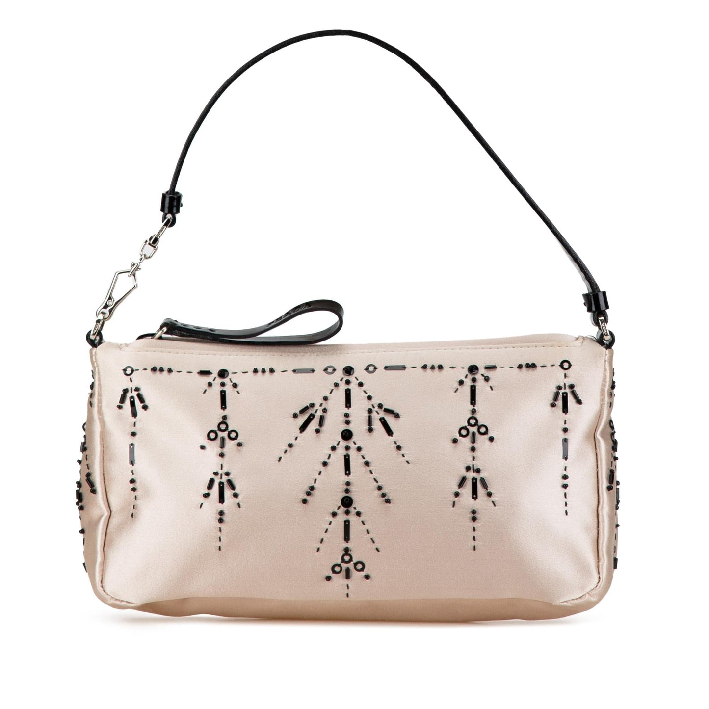 Prada Beaded Pochette Shg Shoulder Bag Satin