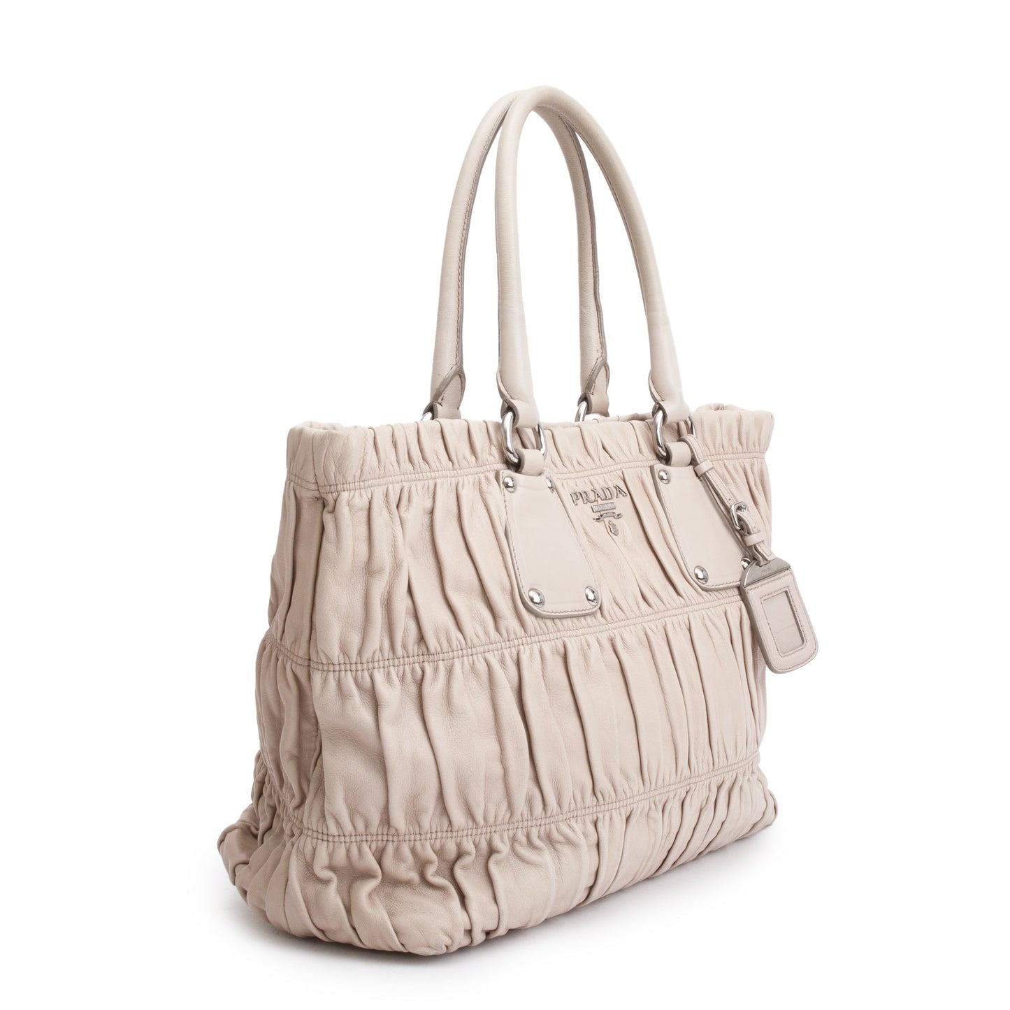 Prada Nappa Gaufre Tote Beige Tote Bag