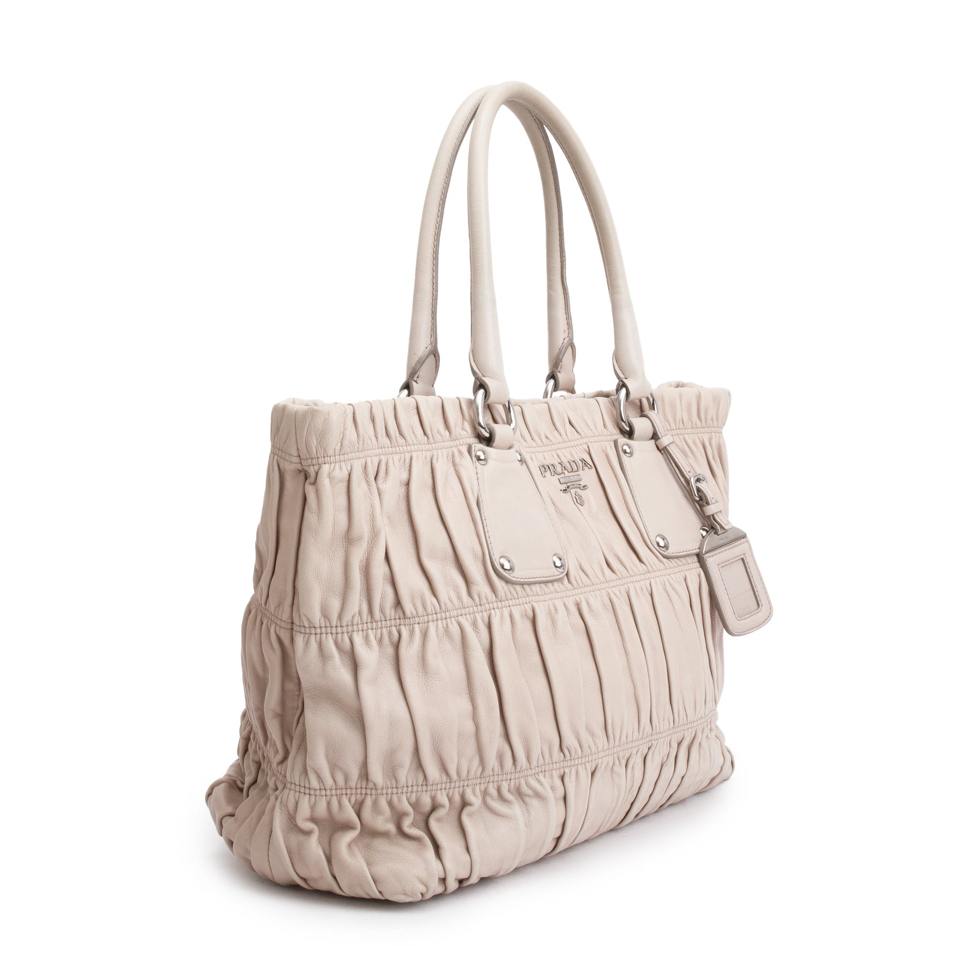 Prada Nappa Gaufre Tote Beige Tote Bag