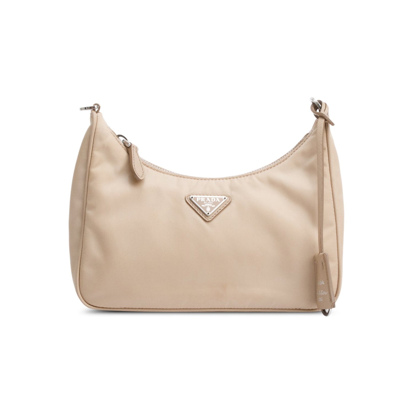 Prada Re Edition Re Shoulder Bag Nylon Beige Authenticity Card 58816