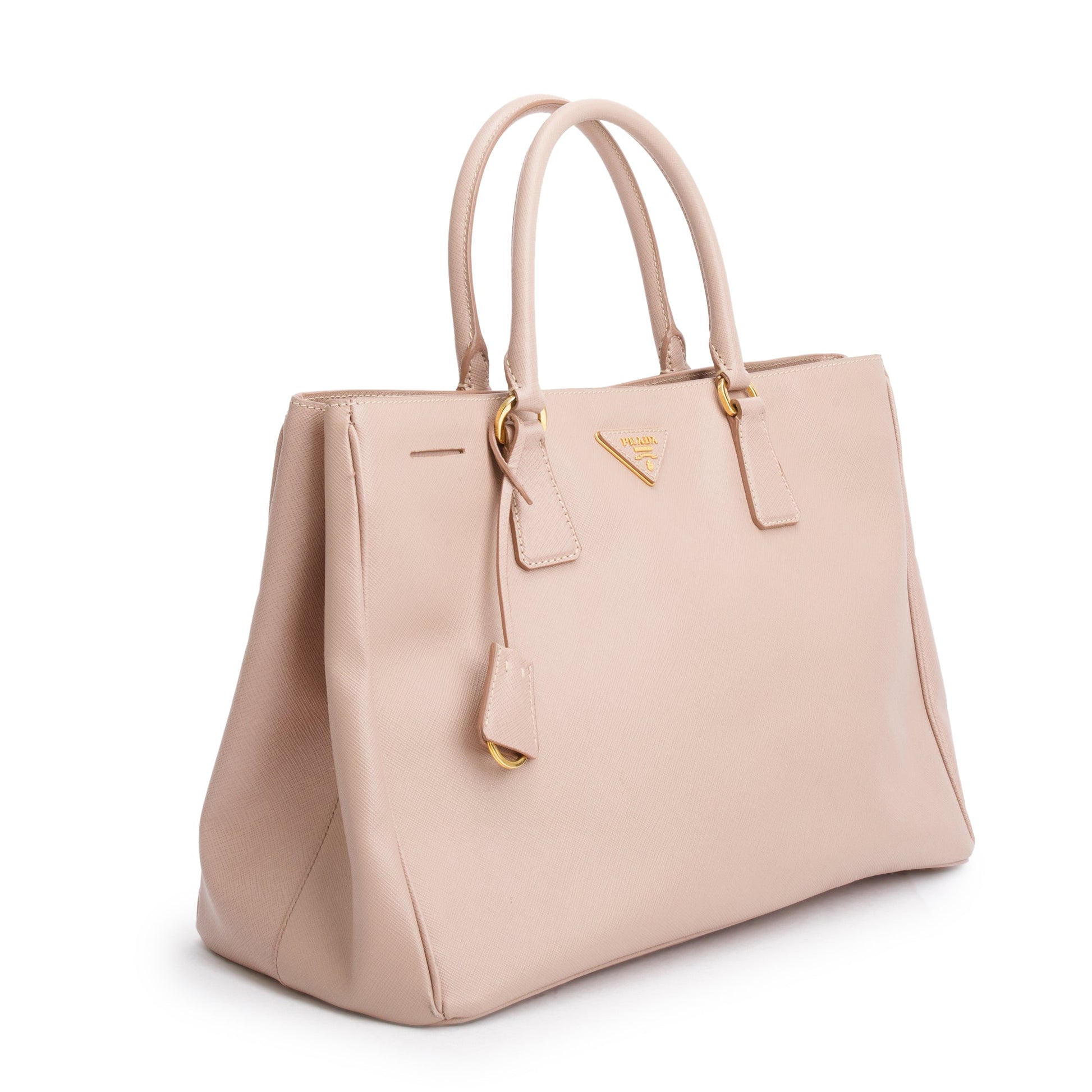 Prada Saffiano Lux Galleria Tote Handbag Beige Large Tote Bag