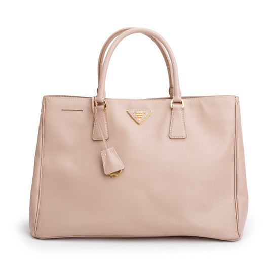 Prada Lux Galleria Tote Saffiano Beige Large Tote Bag