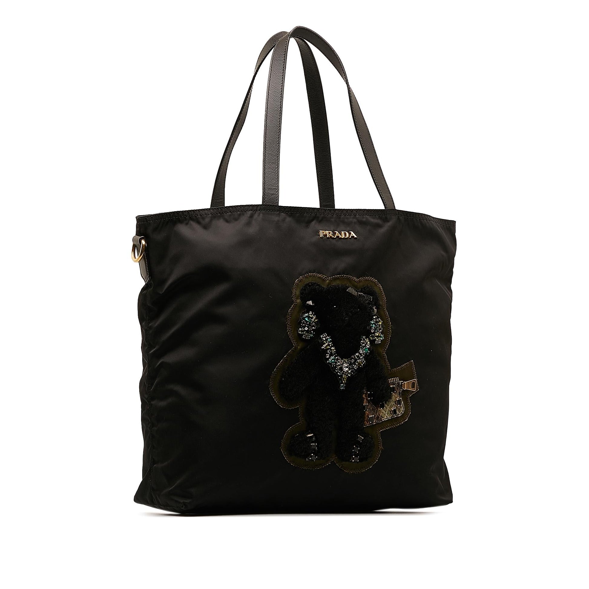 Prada Beijing Olympics Teddy Bear Tessuto Tote Bag Shg