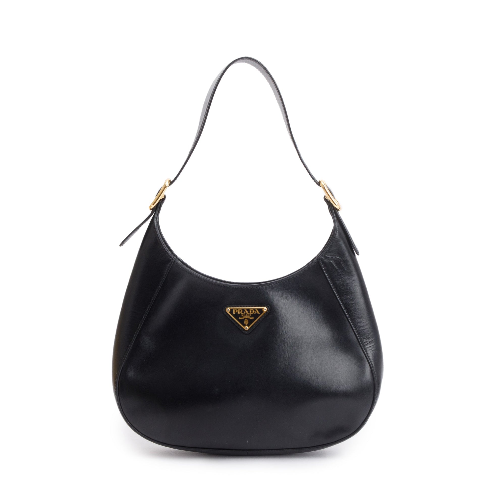 Prada Box Calf Cleo Bag Leather Black Travel Bag