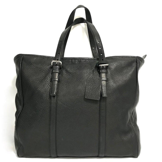 Prada Deer Skin Shopping Tote Handbag Black Tote Bag