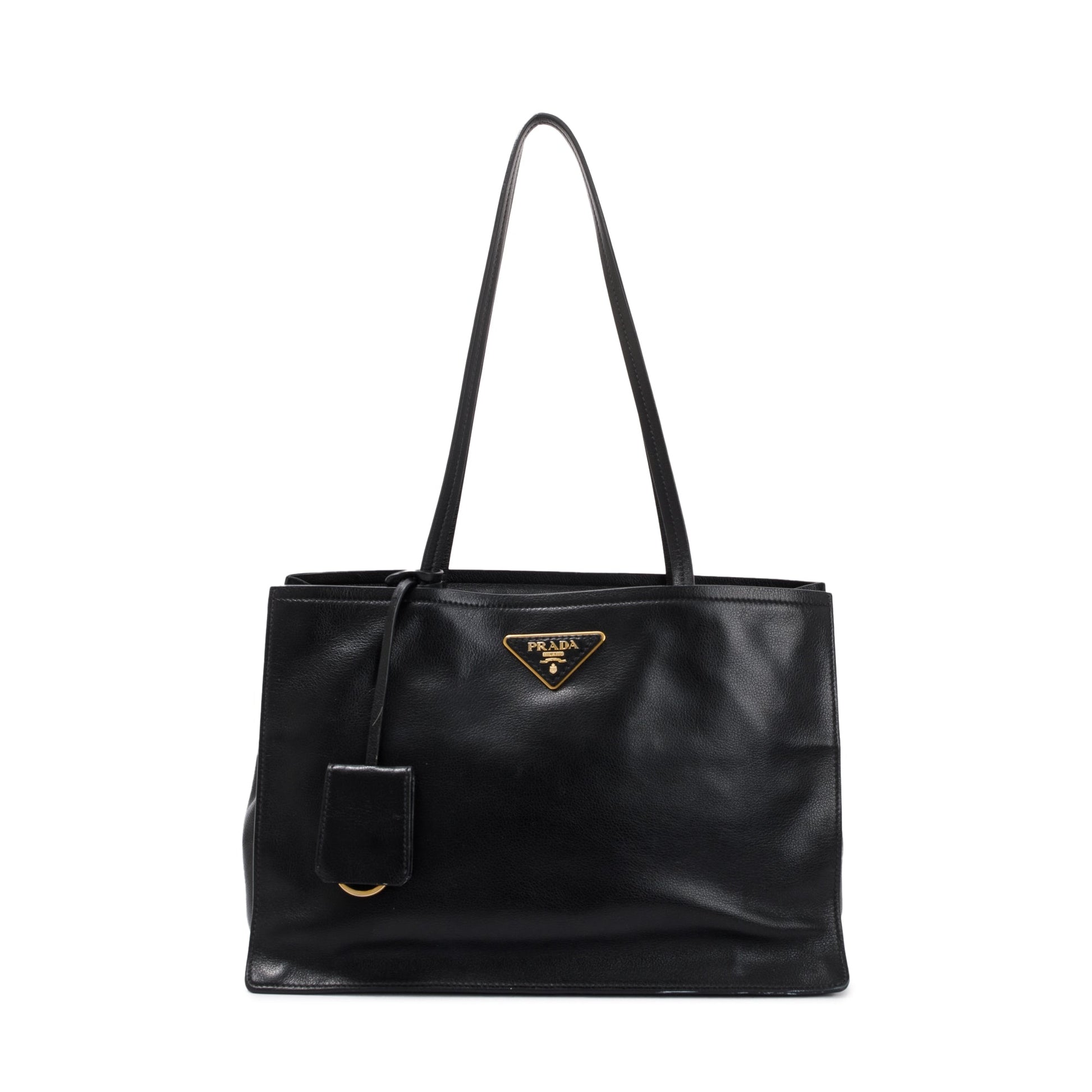 Prada Glace Calf Tote Bag Black