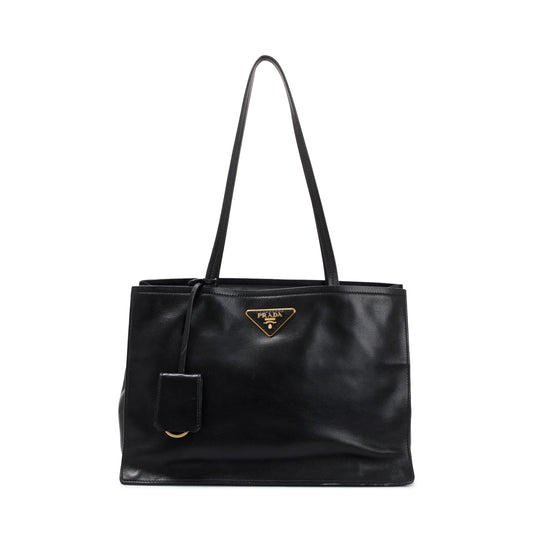Prada Glace Calf Tote Bag Black