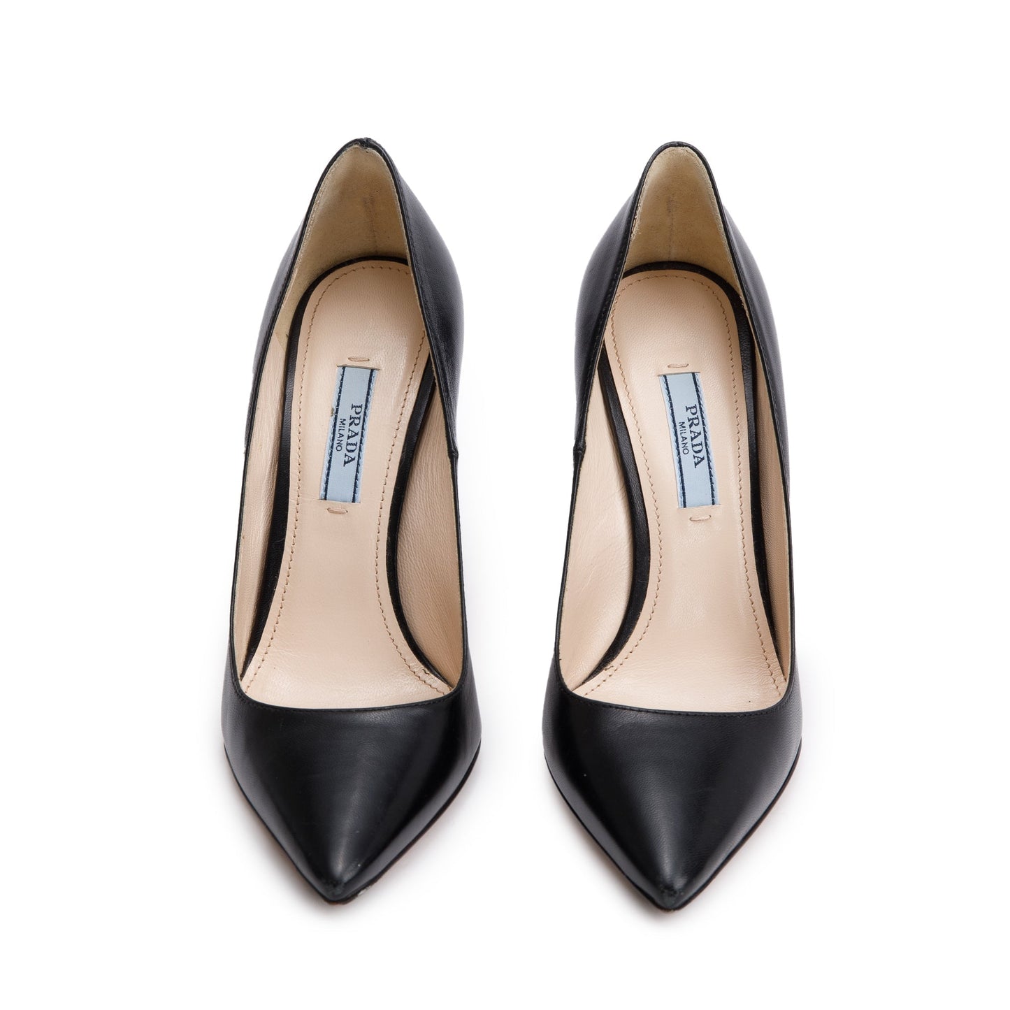 Prada Calzature Donna Pumps, Size . Handbag Leather Black Shoes