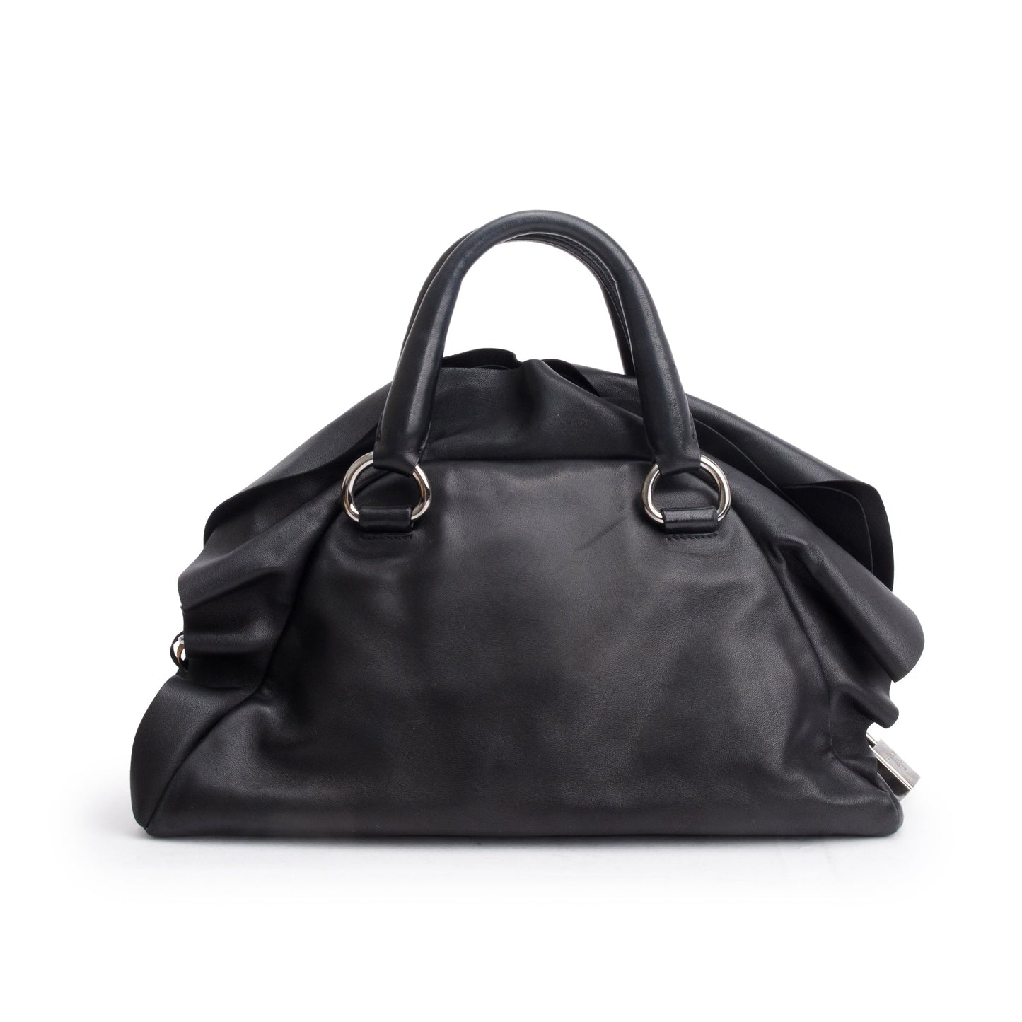 Prada Nappa Handle Bag Leather Black Travel Bag