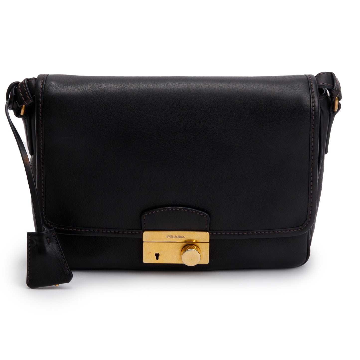 Prada Nappa Sound Crossbody Bag Leather Black