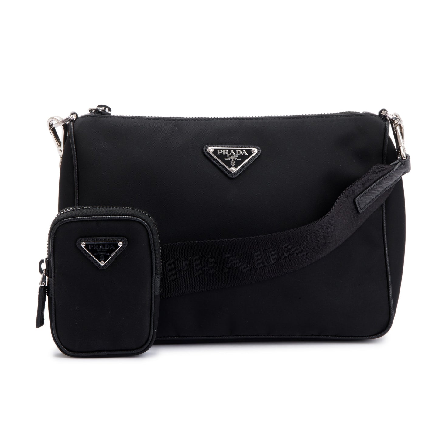 Prada Re Edition Messenger Bag Nylon Black Travel Bag