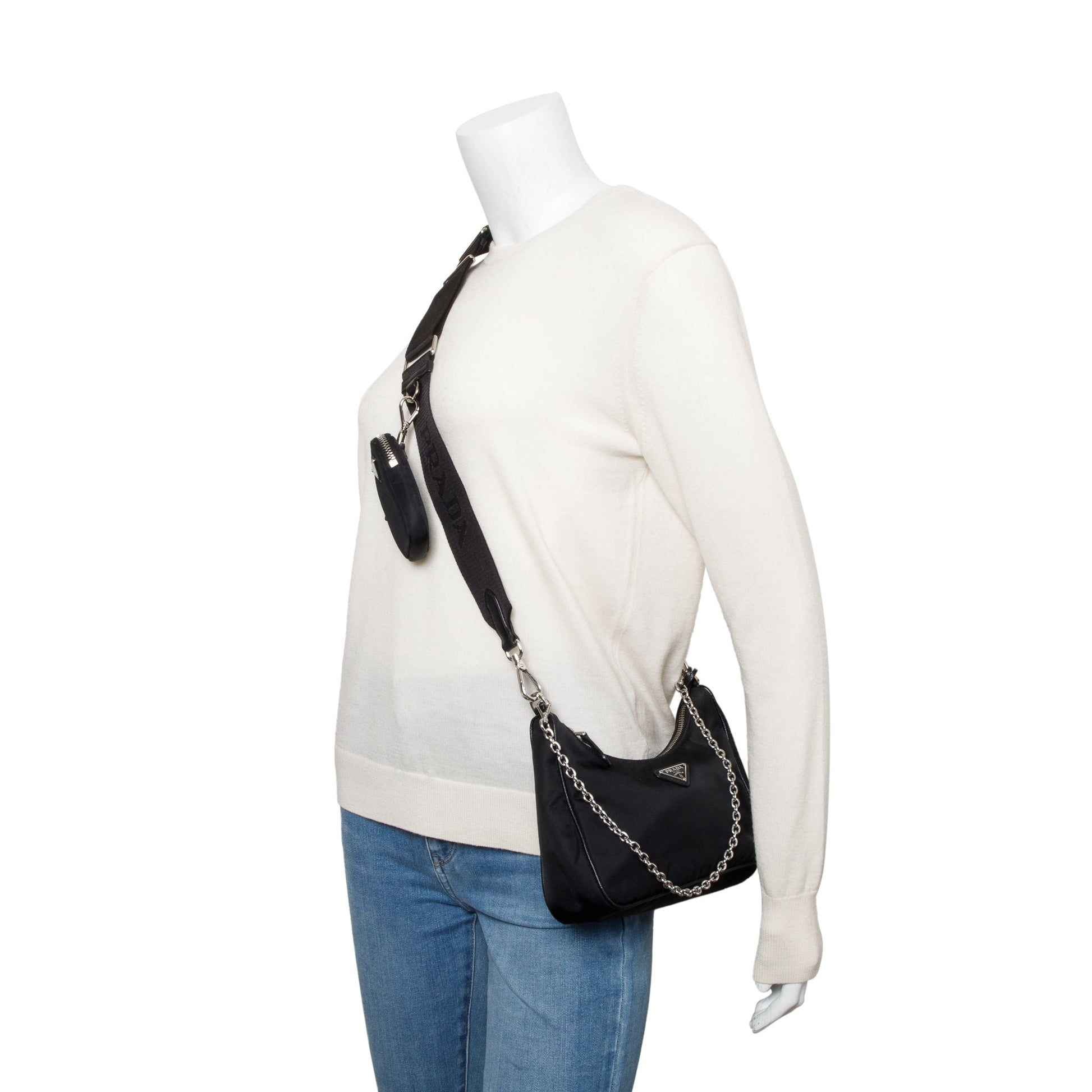 Prada Re Edition Re Shoulder Bag Nylon Black Shoulder Bag 57418