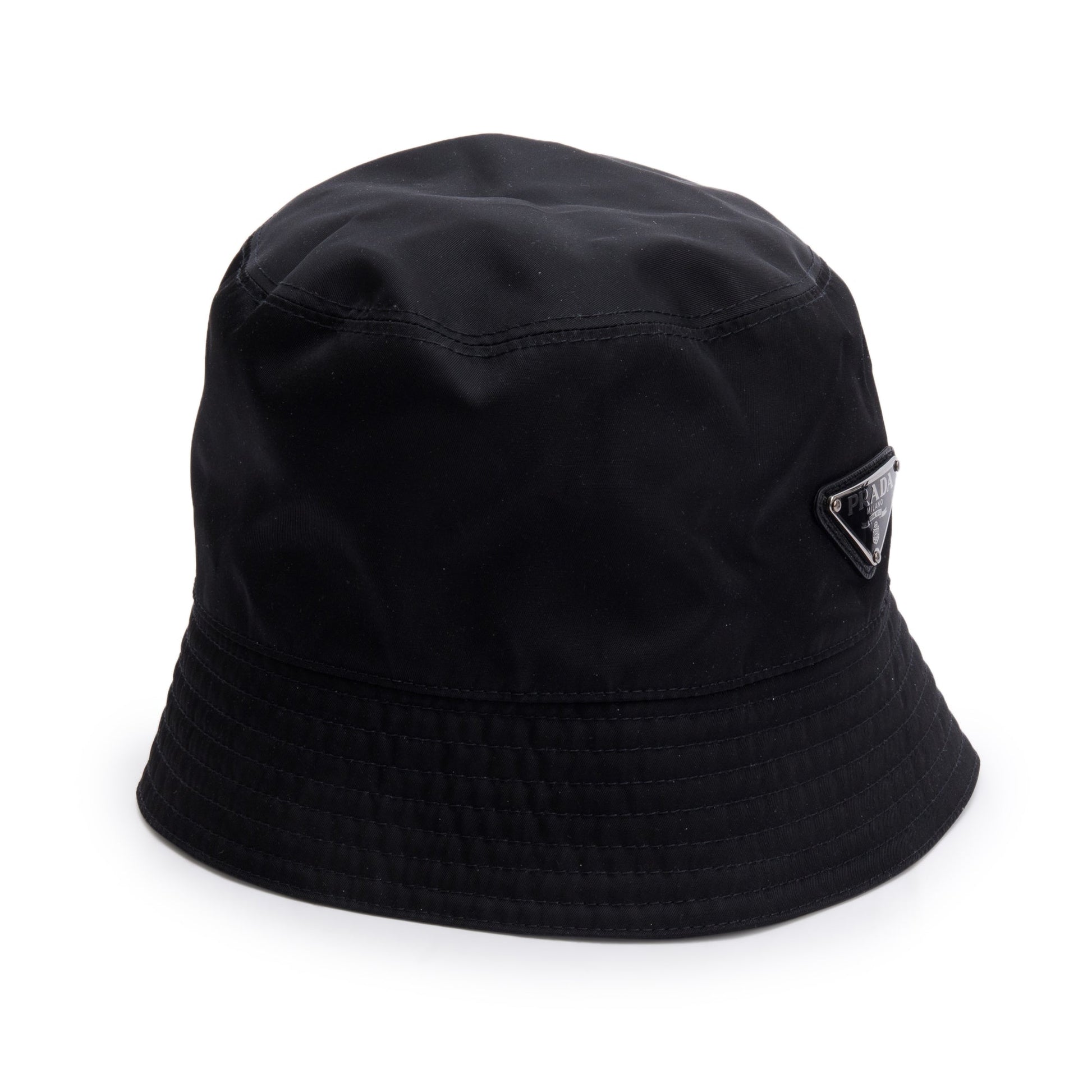 Prada Re Hat Handbag Nylon Black Bucket Bag