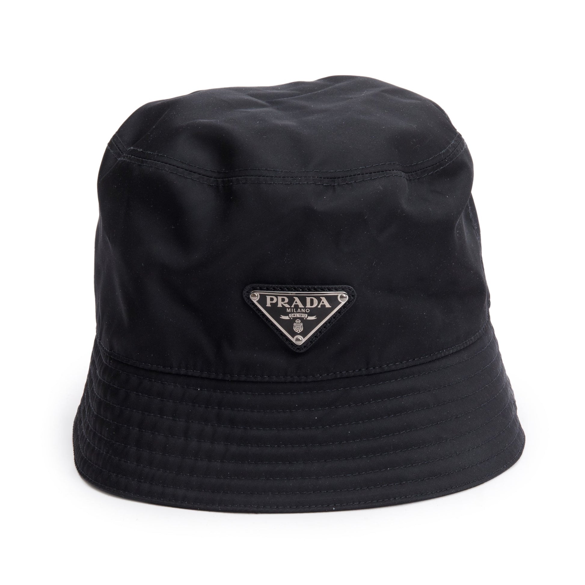 Prada Re Hat Handbag Nylon Black Bucket Bag