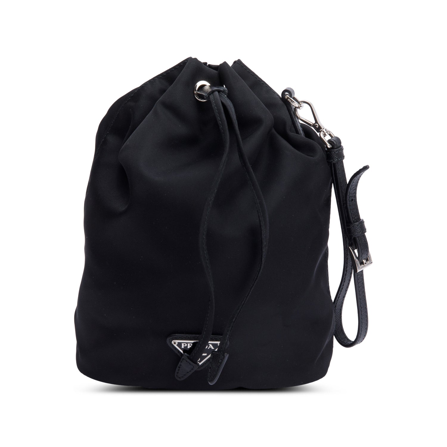 Prada Re Pouch Wristlet Nylon Black Bucket Bucket Bag