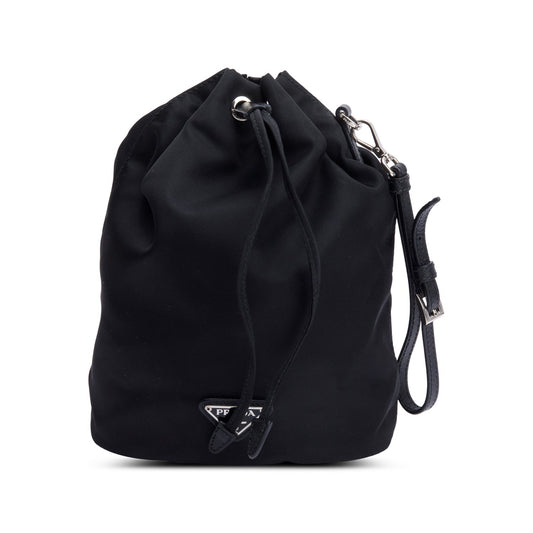 Prada Re Pouch Wristlet Nylon Black Bucket Bucket Bag