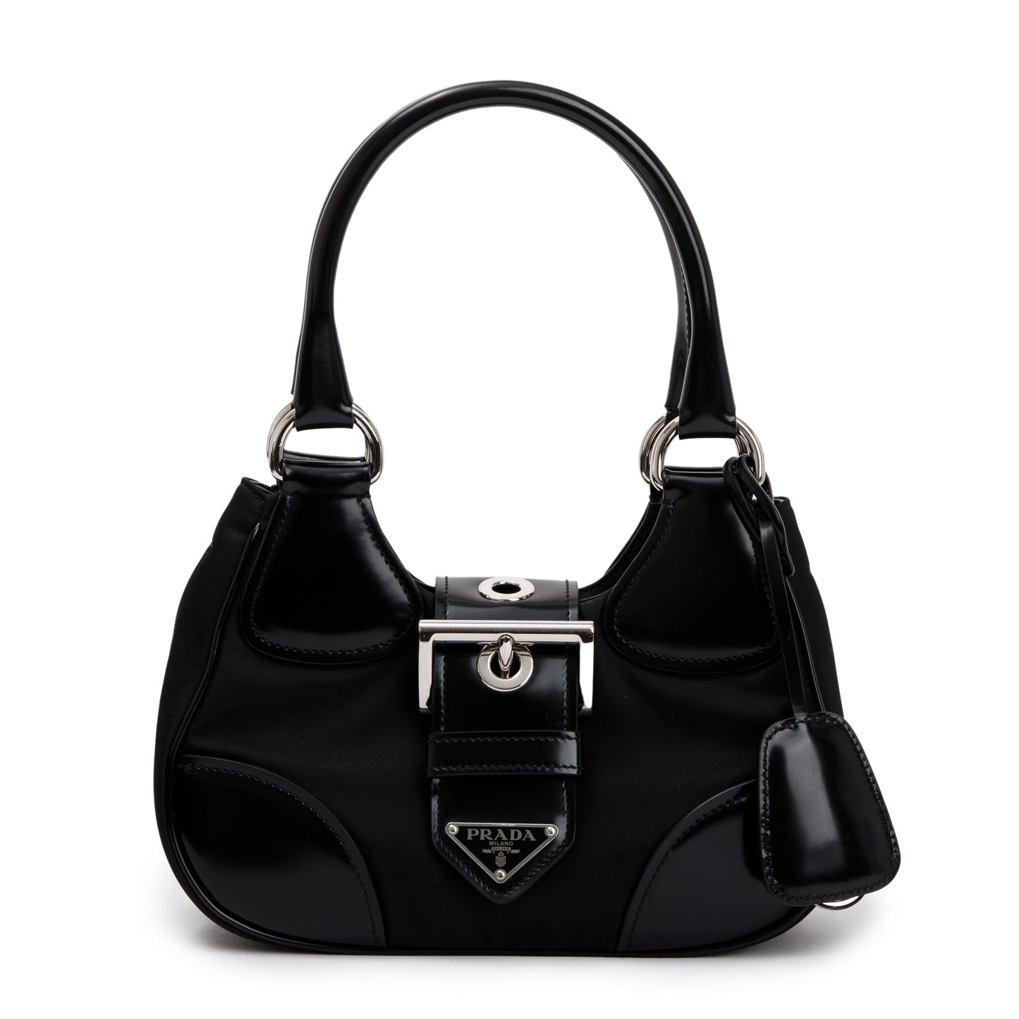 Prada Re And Moon Bag Leather Nylon Travel Bag