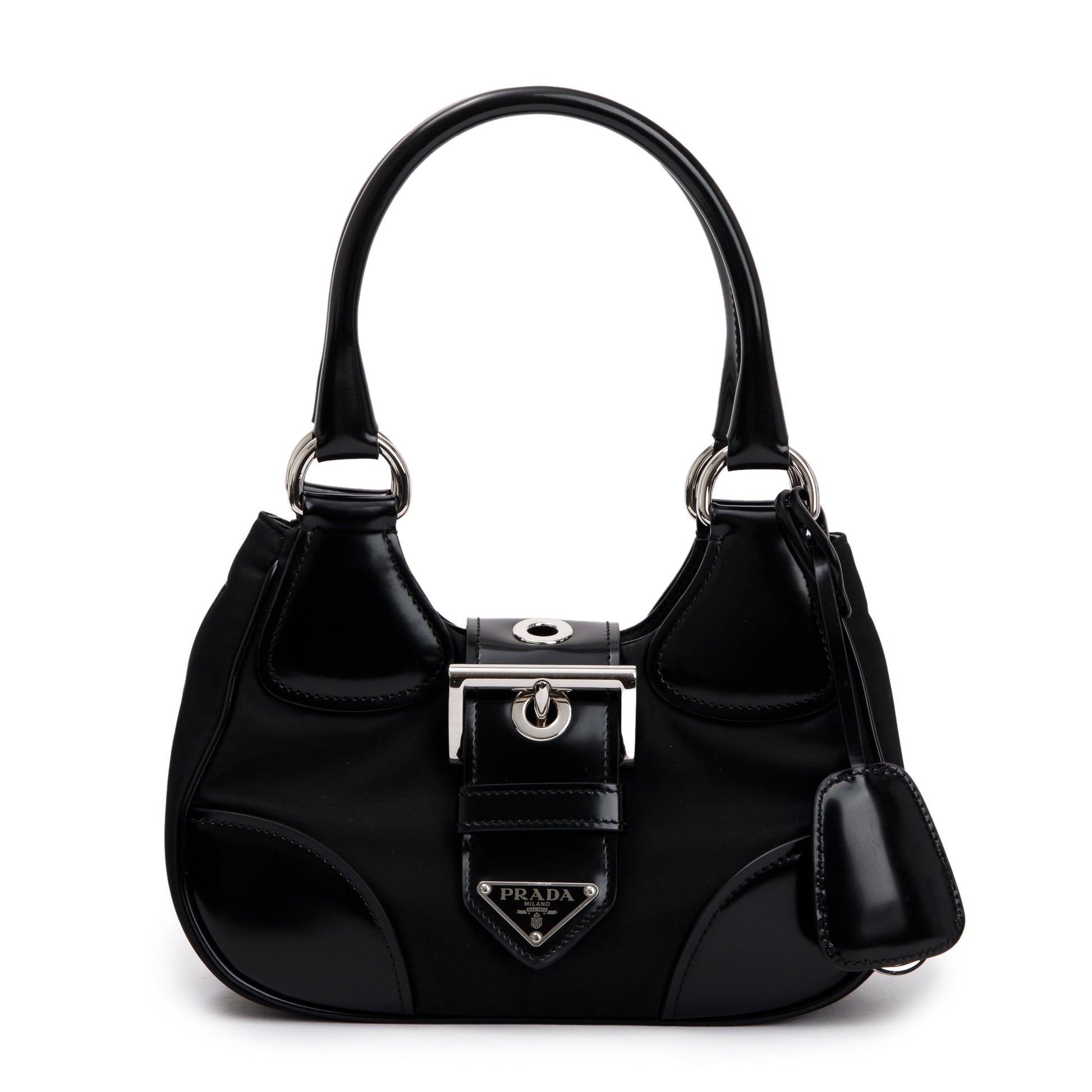 Prada Re And Moon Bag Leather Nylon Travel Bag