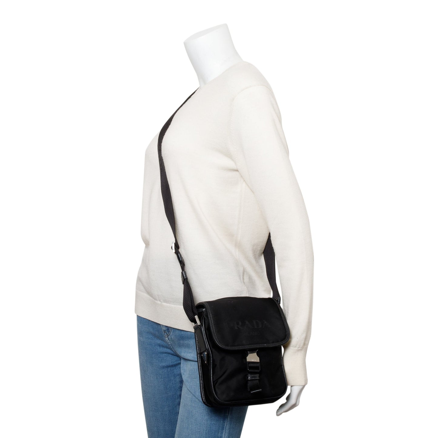Prada Re And Saffiano Crossbody Bag Leather Nylon