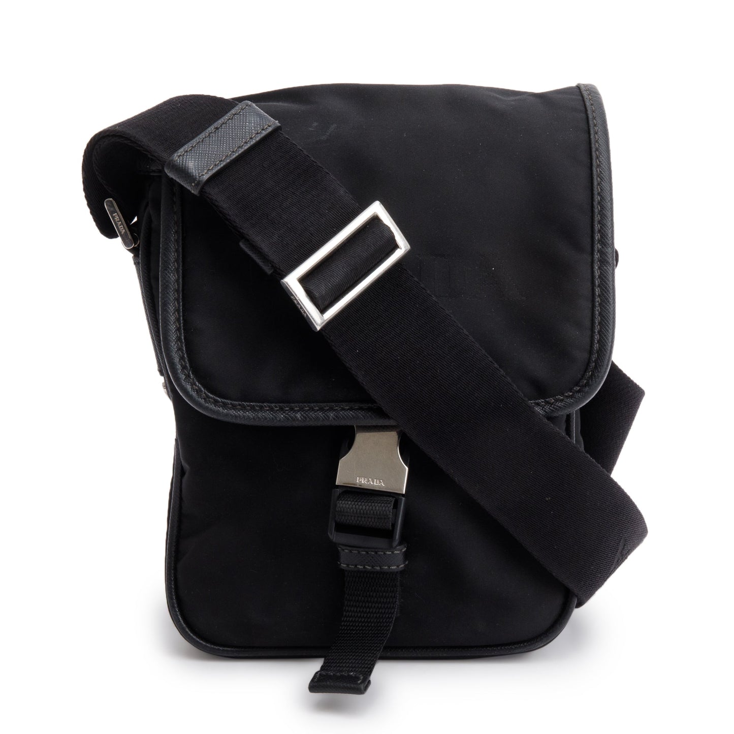 Prada Re And Crossbody Bag Leather Nylon Saffiano