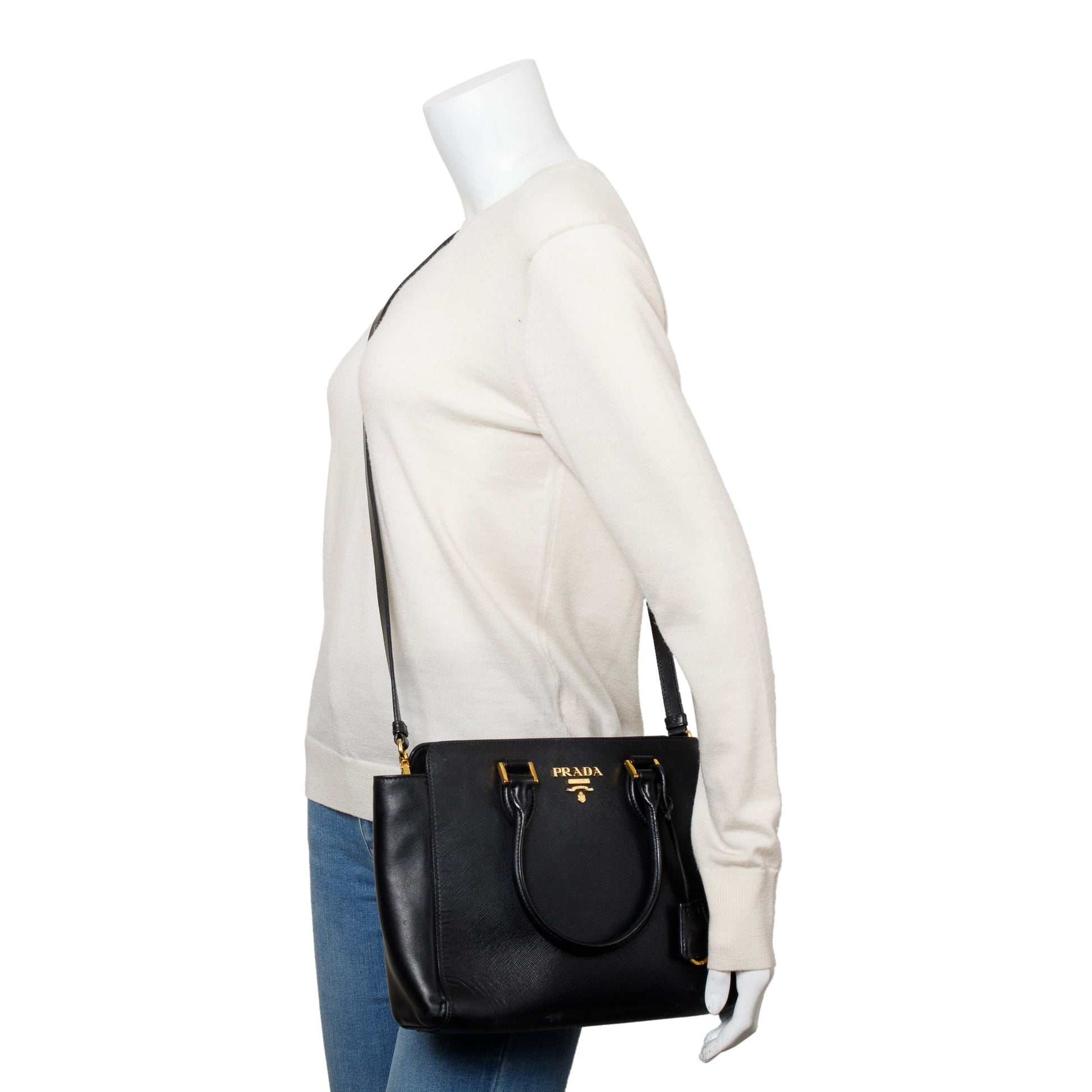 Prada Soft Calf Tote Leather Calf Leather Saffiano Tote Bag