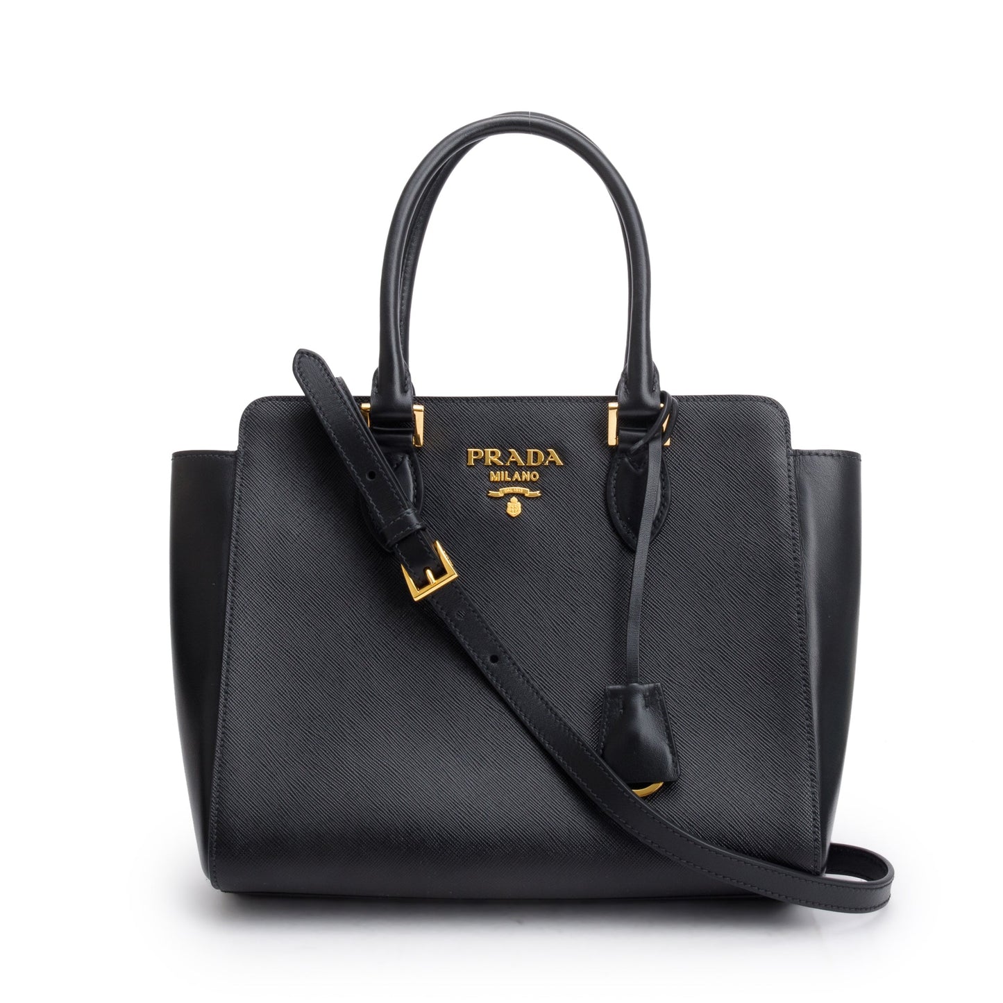 Prada Soft Calf Tote Leather Calf Leather Saffiano Tote Bag W Strap 55878