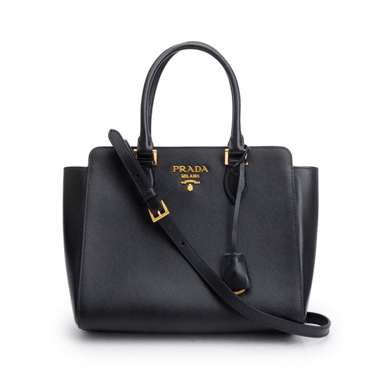 Prada Soft Calf Tote Leather Calf Leather Saffiano Tote Bag W Strap 55878