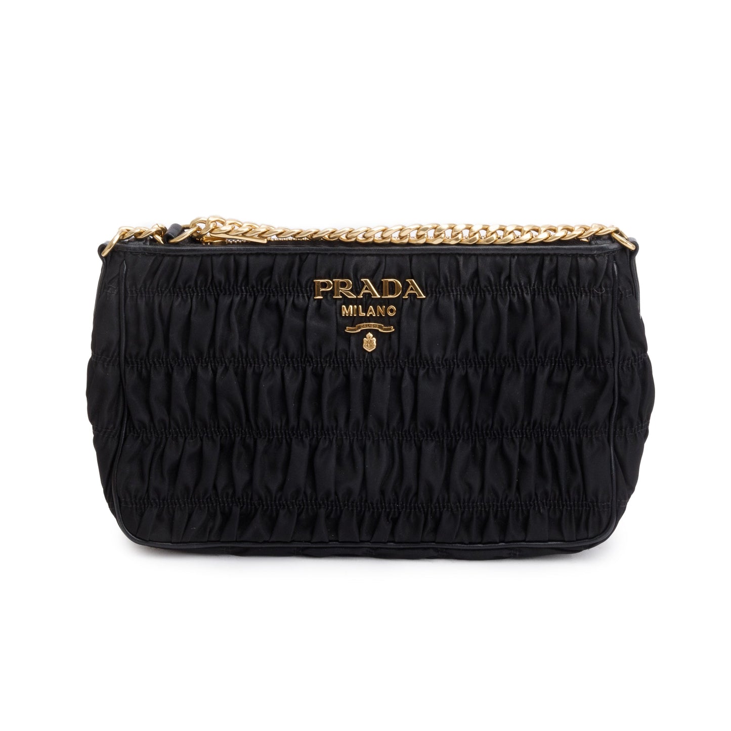 Prada Tessuto Gaufre Crossbody Bag Nylon Black