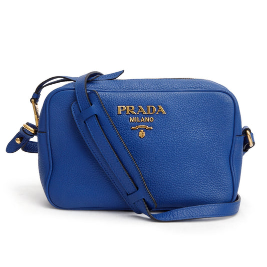 Prada Daino Crossbody Bag Vitello Blue