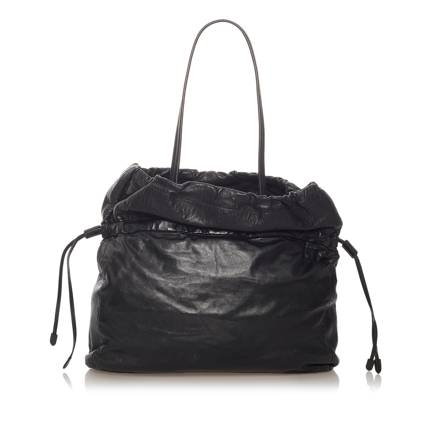 Prada Bow Tote Bag Shg Leather Lambskin