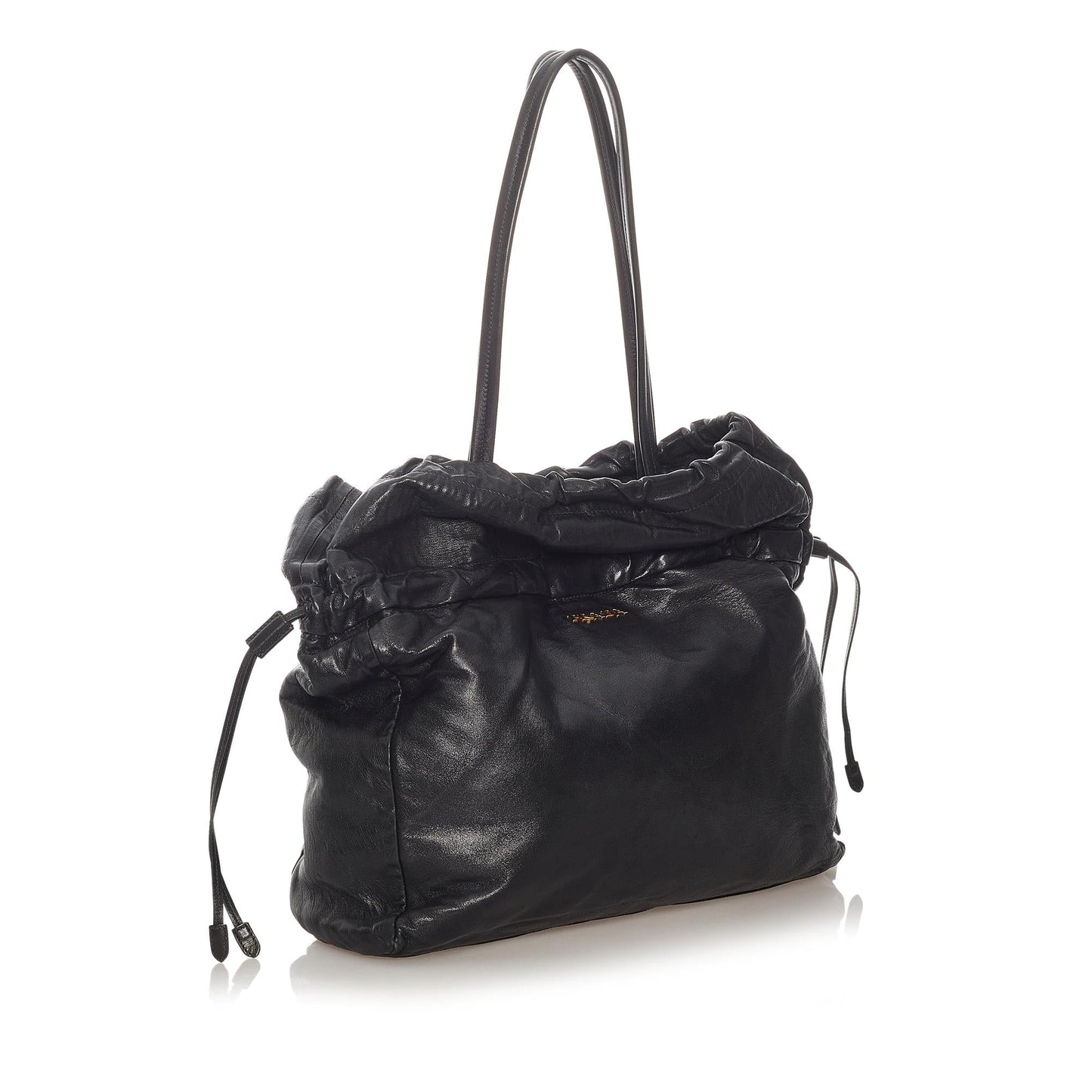 Prada Bow Tote Bag Shg Leather Lambskin