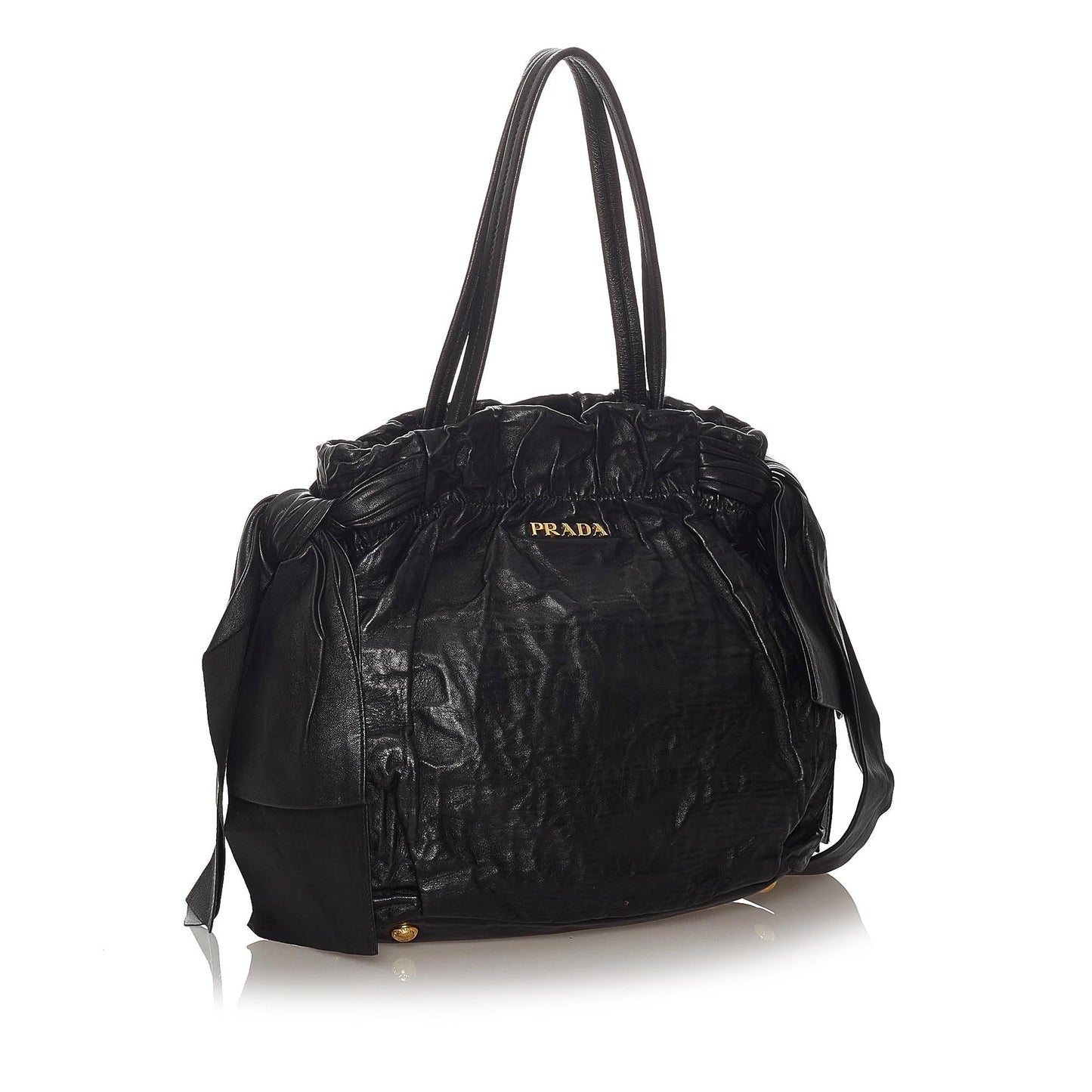 Prada Bow Shoulder Bag Shg Leather
